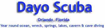 Dayo Scuba in Orlando, Florida.  Diving all over the state in the many springs, lakes and oceans.